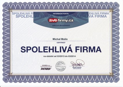 Spolehliv&aacute; firma